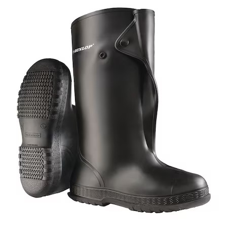 Onguard 8603000 Overboots, Plain Toe, Pvc, 17 In Height, Snap Tab Closure,