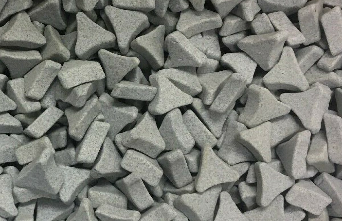 1 LB CERAMIC TUMBLING MEDIA ABRASIVE POLISH METAL DEBURRING TUMBLER 1" ANGLE CUT