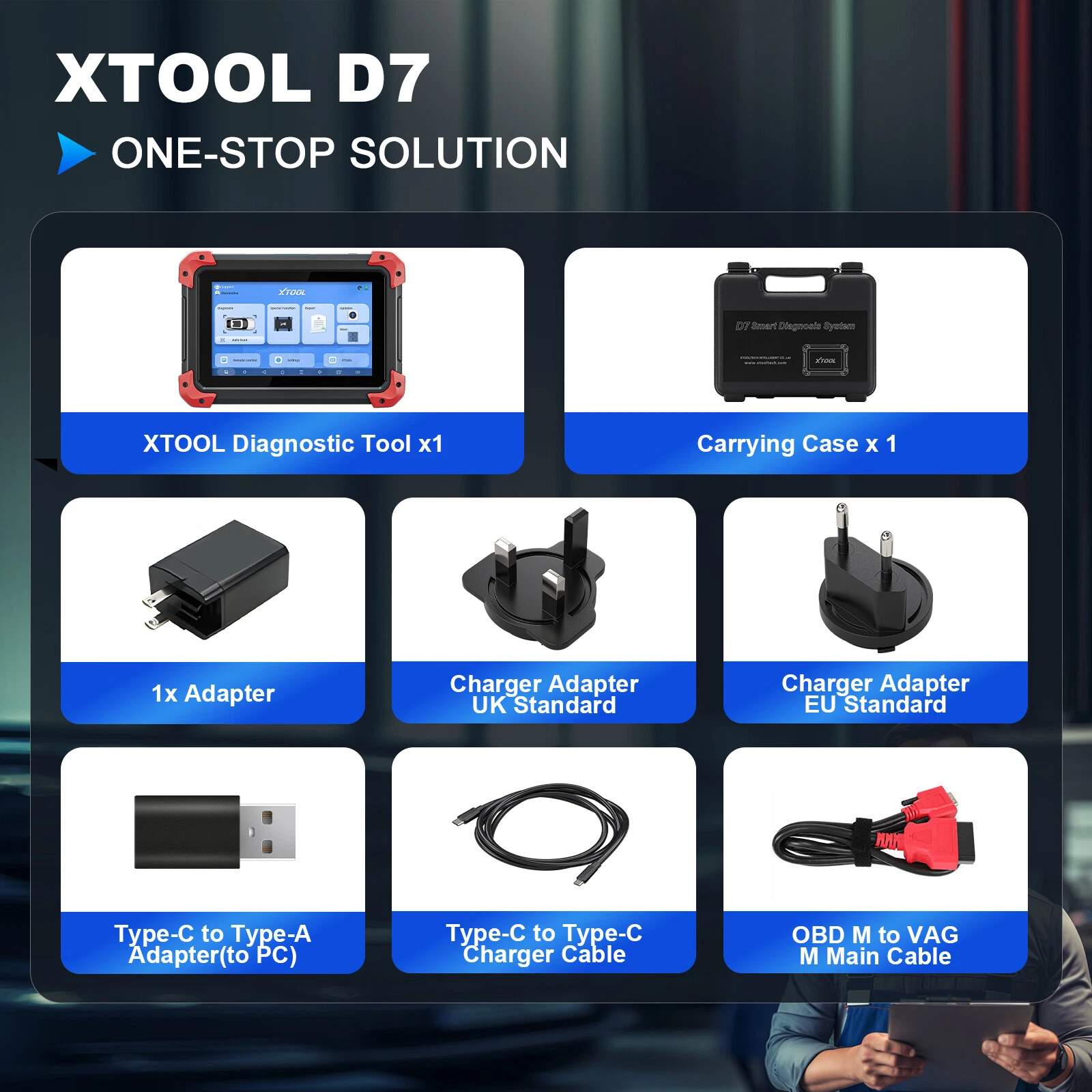 NEWEST XTOOL D7 V2.0 FCA Scanner Auto Diagnostic Tool Bidirectional E.CU Coding