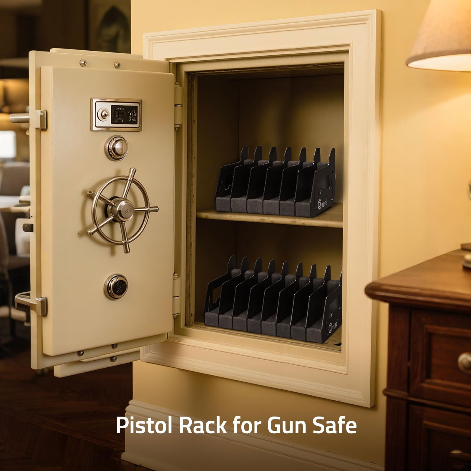 8 Slots Indoor Foam Pistol Rack Guns Holder Stand Safe Handgun Storage Organizer