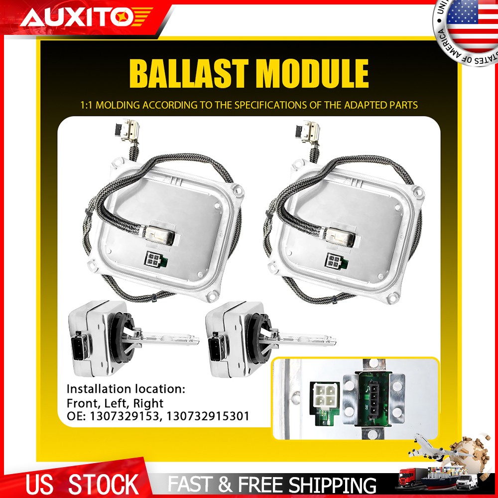 2X For 2006-11 Cadillac DTS Xenon HID Headlight Ballast Module 25806714 w/ Bulb