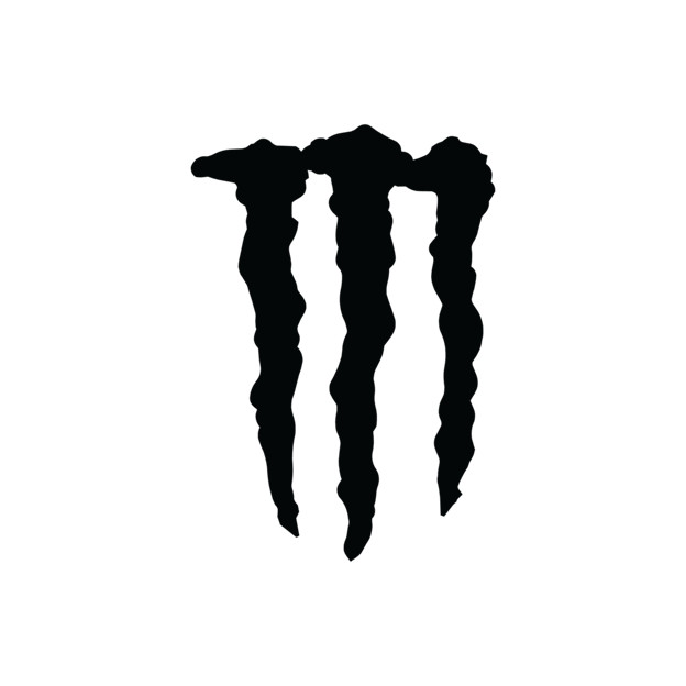 Monster Energy, Black, Vinyl Die Cut Sticker