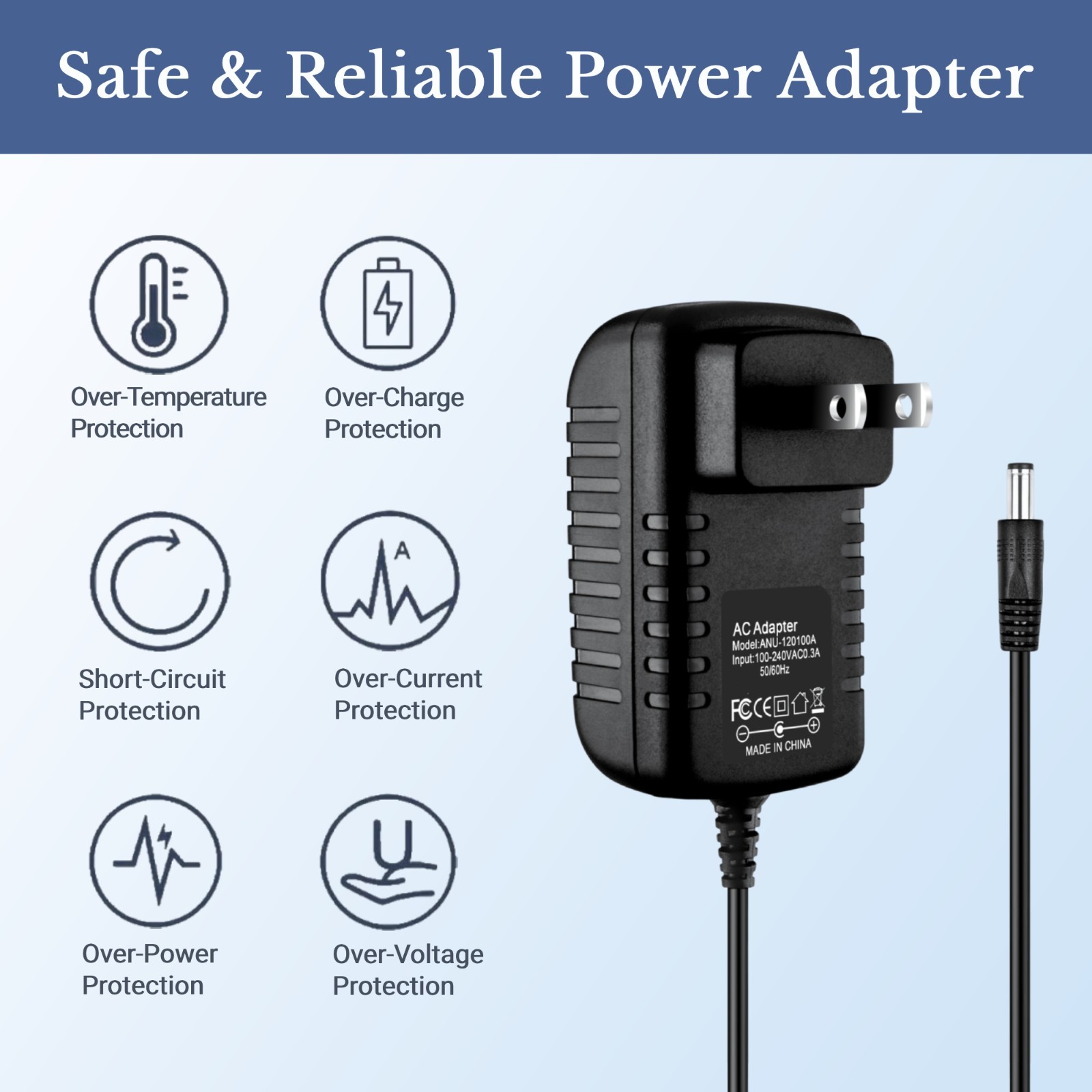 12V Charger Compatible With EverStart Maxx J7CCE/J7CE 800A Jump Starter