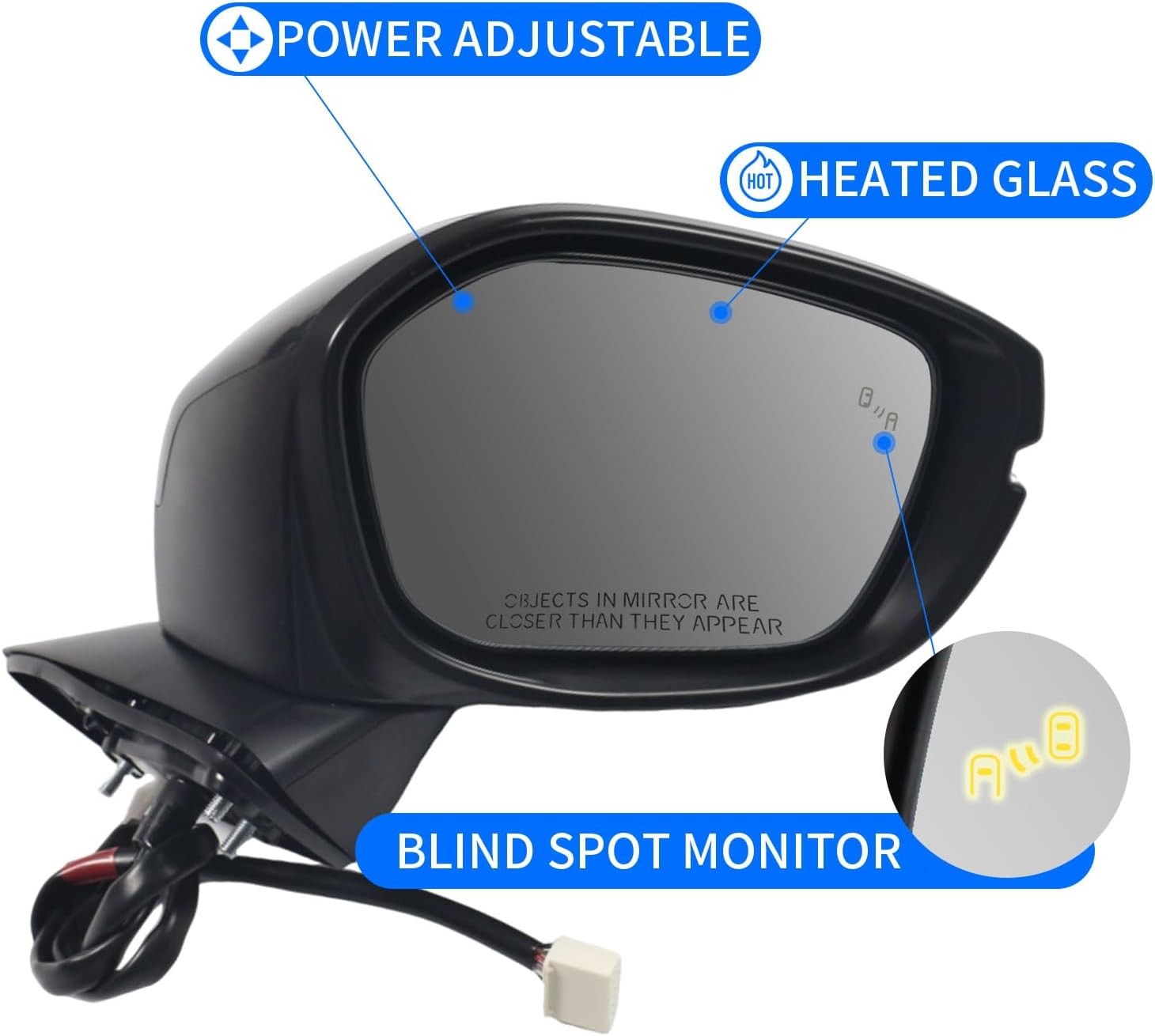 For Honda Civic 2022-2025 Right Passenger Side Mirror Power Heated Signal BSM