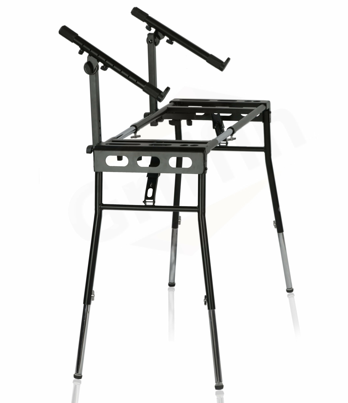 Keyboard Stand DJ Workstation Table Top Piano Holder 2-Tier Double Studio Mount