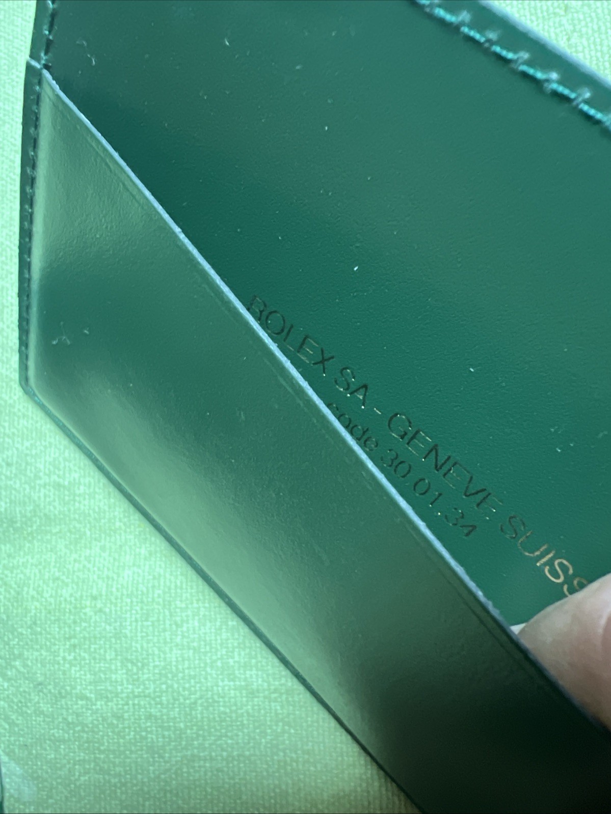 Rolex Green Wallet/Card Holder;book.Used From 2003-07.Old Wave Box Accessories