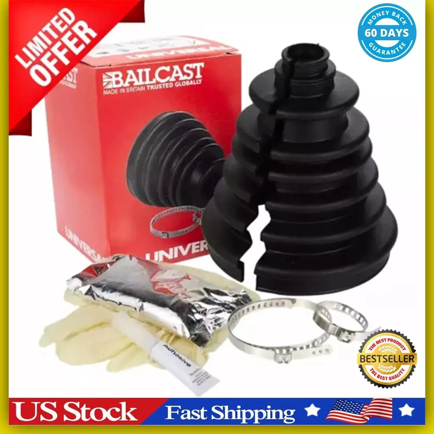 Universal CV Boot Kit Split Constant Velocity Joint Gaiter Stretchable Replace