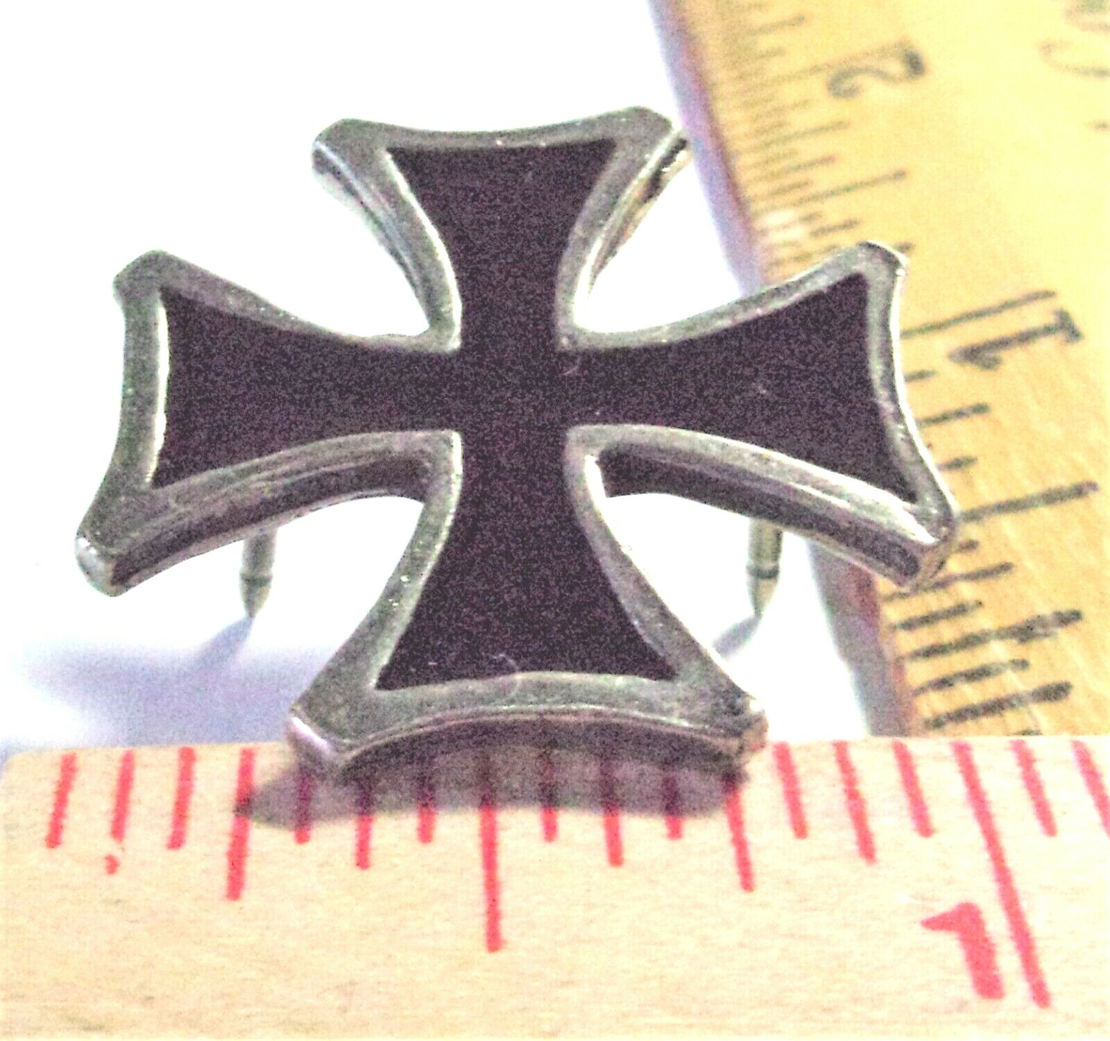 Maltese Cross pin vintage collectible old biker vest pinback military memorabila