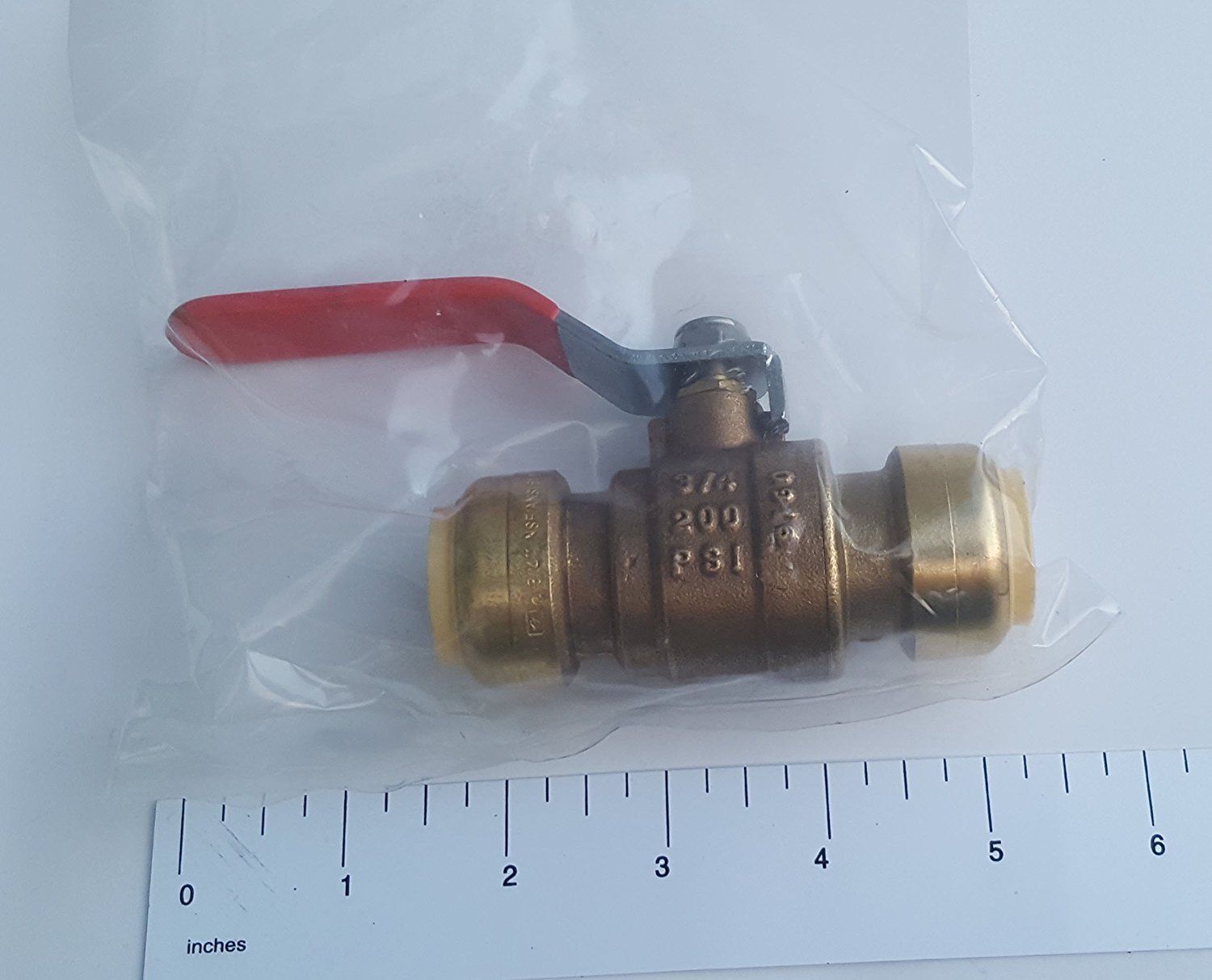 1 PIECE 3/4" SHARKBITE STYLE PUSH FIT BALL VALVE NEW! FULL PORT, LEAD FREE BRASS