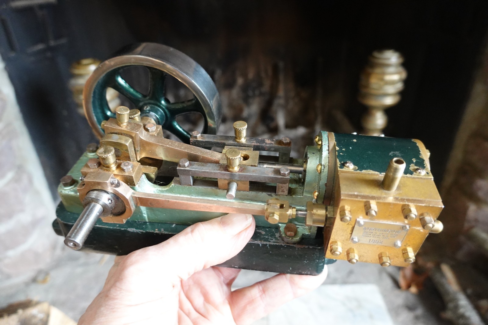 Antique RARE WORTHINGTON CENTER THROW LIVE STEAM ENGINE ADJUSTABLE VALVE 1882