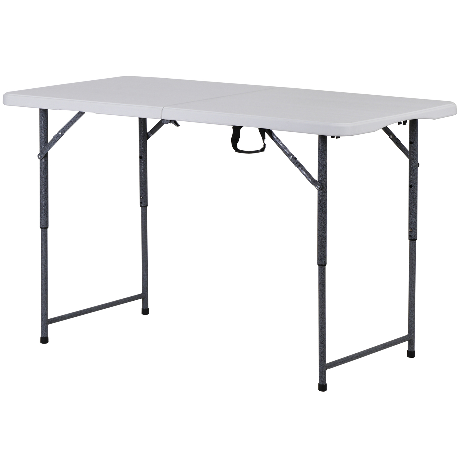 4FT Folding Table Heavy Duty Plastic Foldable Table Banquet Table w/Handle Lock
