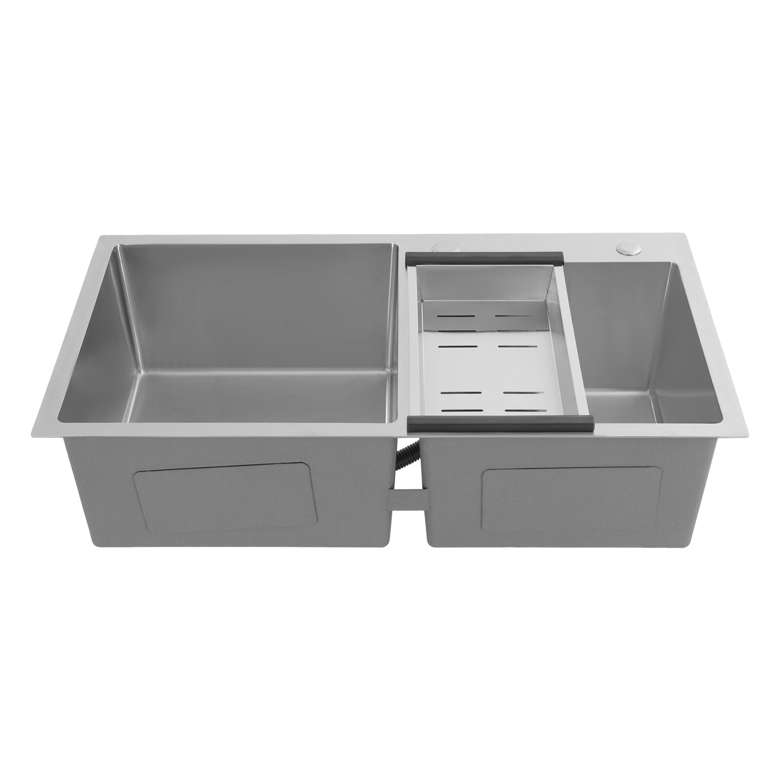 Stainless Steel Kitchen Sink Double Bowl Kitchen Sink with Drain Basket