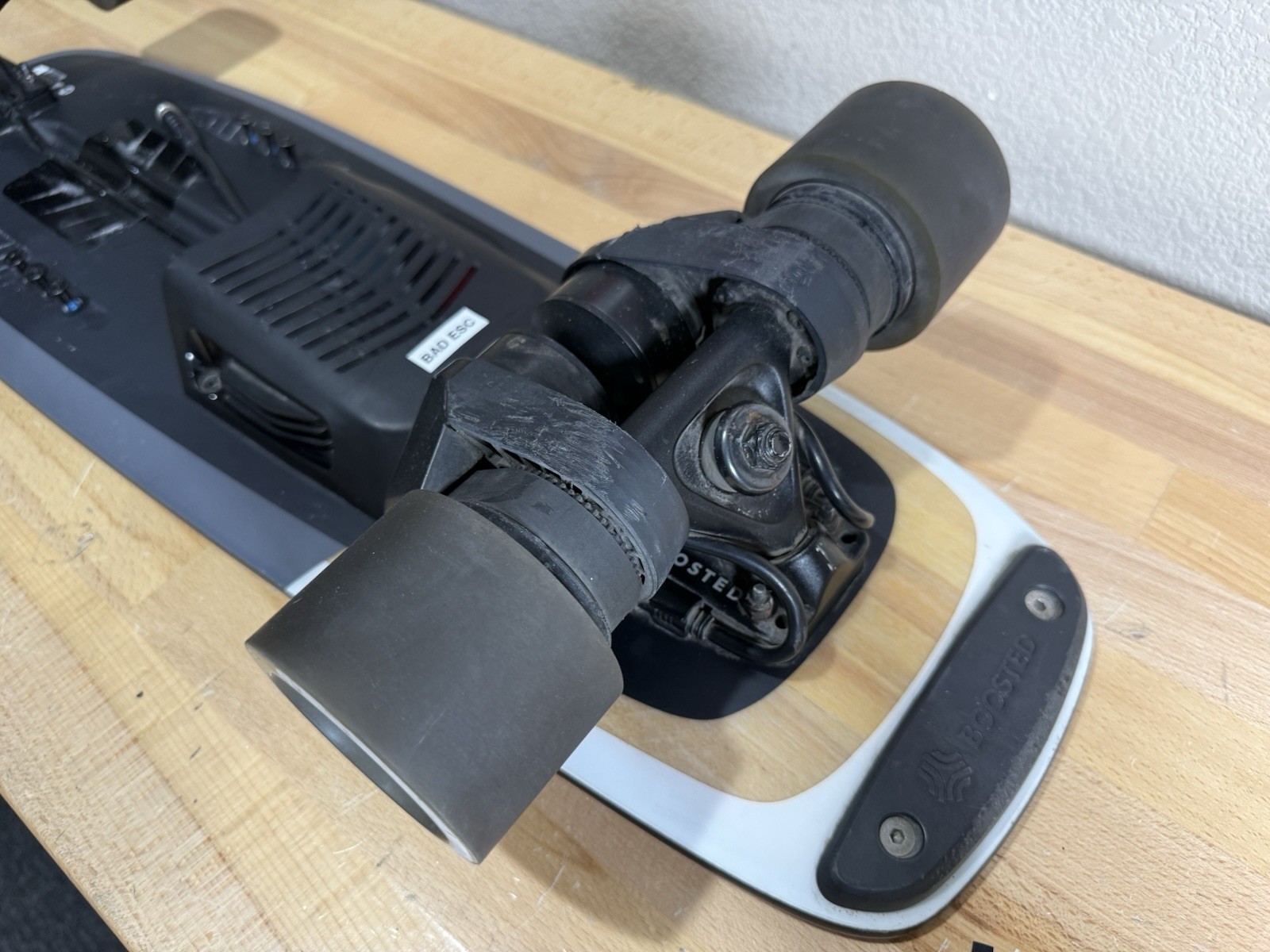 Incomplete Boosted Board Mini X Electric Skateboard Deck, Motors, Wheels Bad ESC