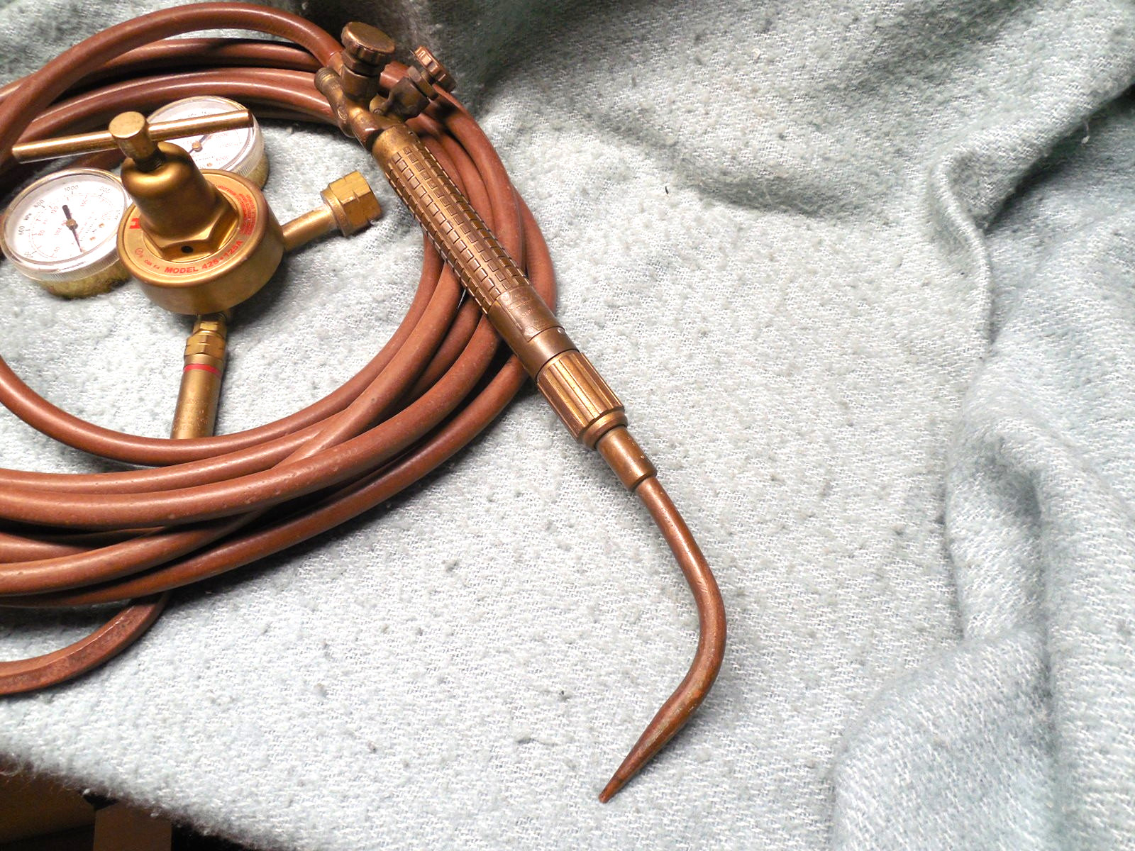 Gas Welding AirCo 80 Torch Harris 425-125A Regulator and 25' Hose Untested