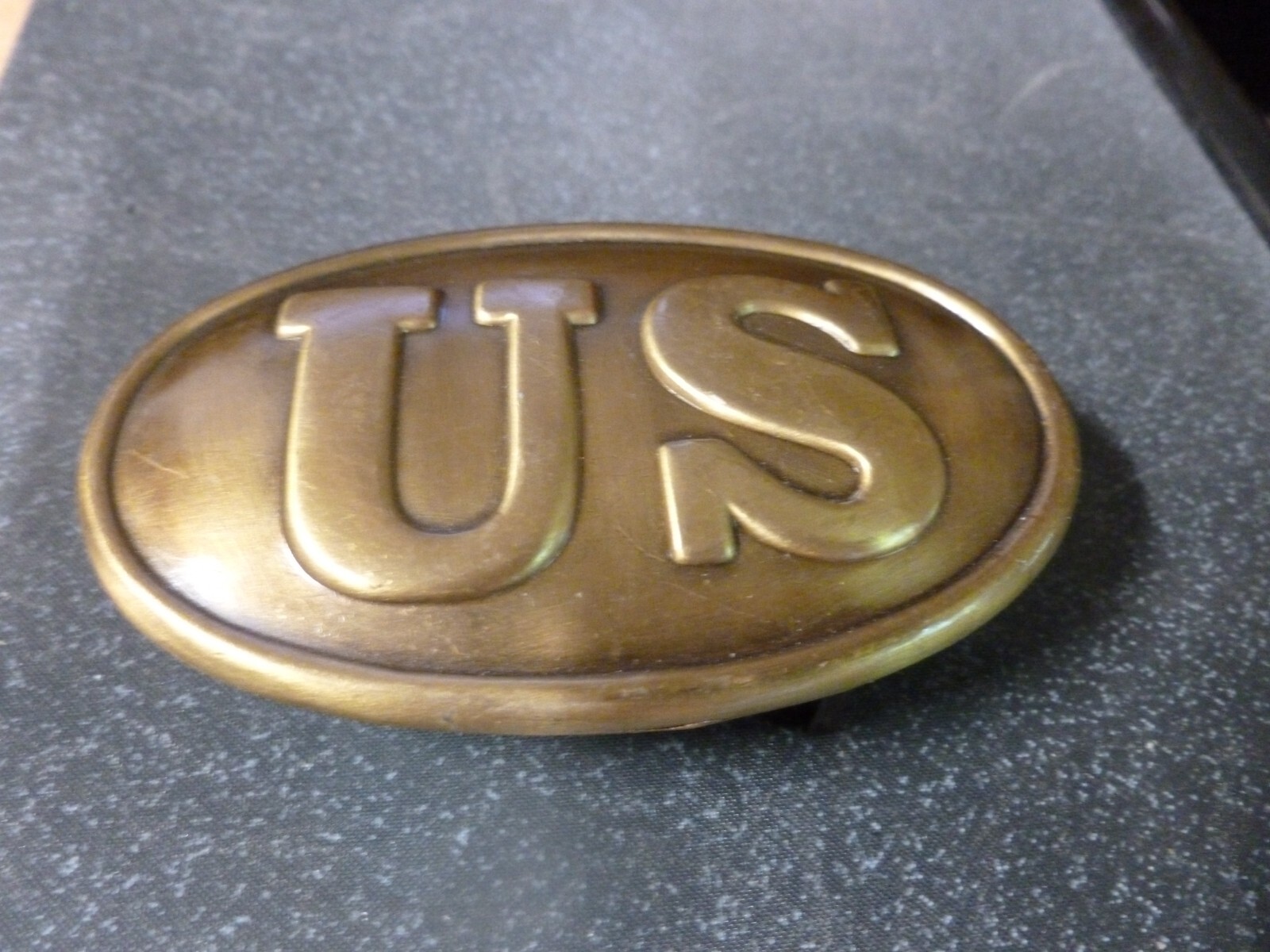 US Military Civil War Brass Belt Buckle ONLY Union Army 3" Replica