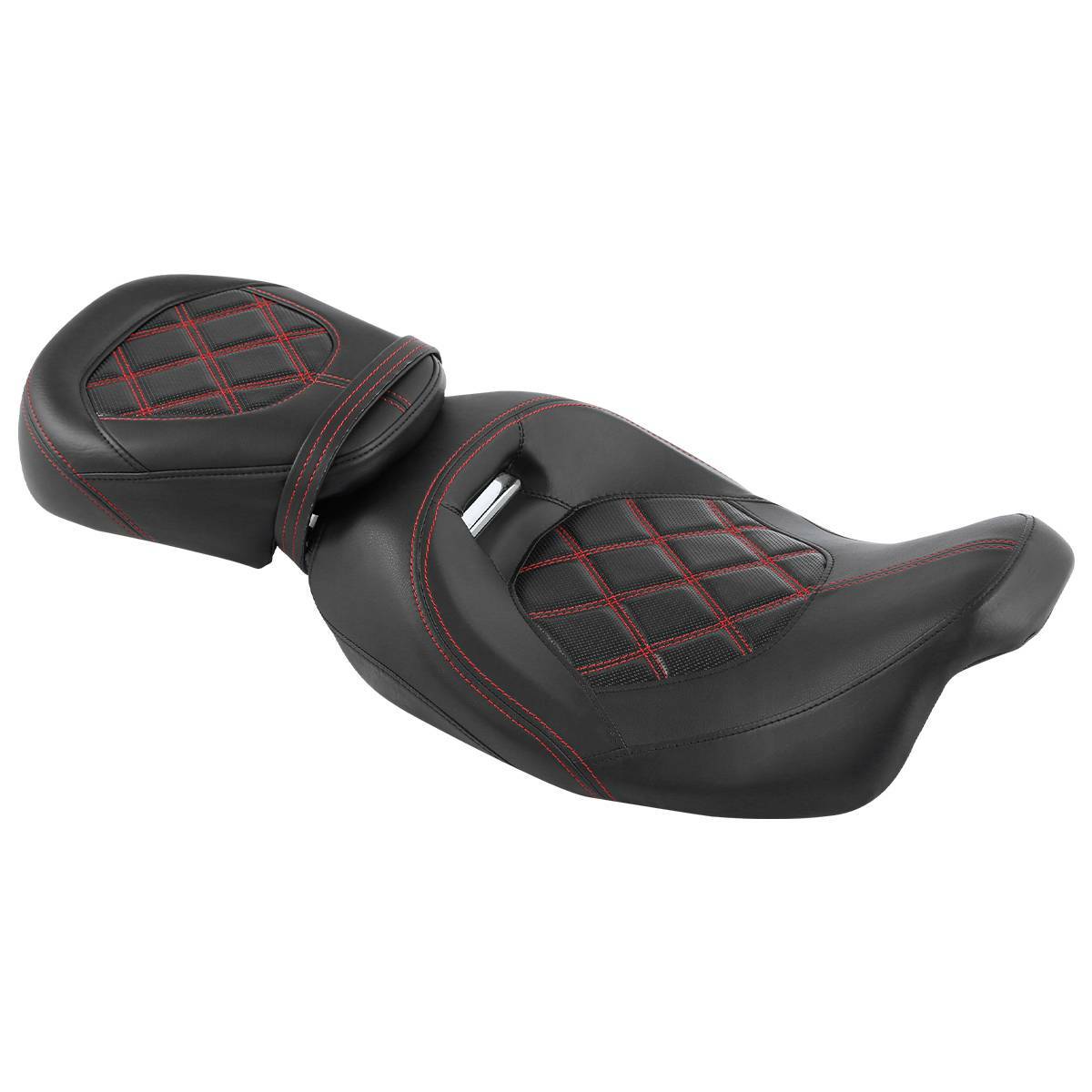 Two-Up Driver Passenger Seat Low-Profile Fit For Harley Touring Road Glide 09-23