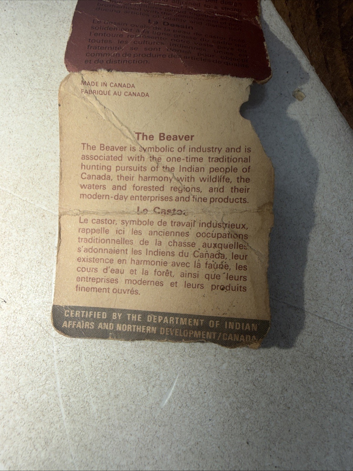 Authentic Canadian Indian Wood Carving With Beaver Pelt Mohawk Hand Carved