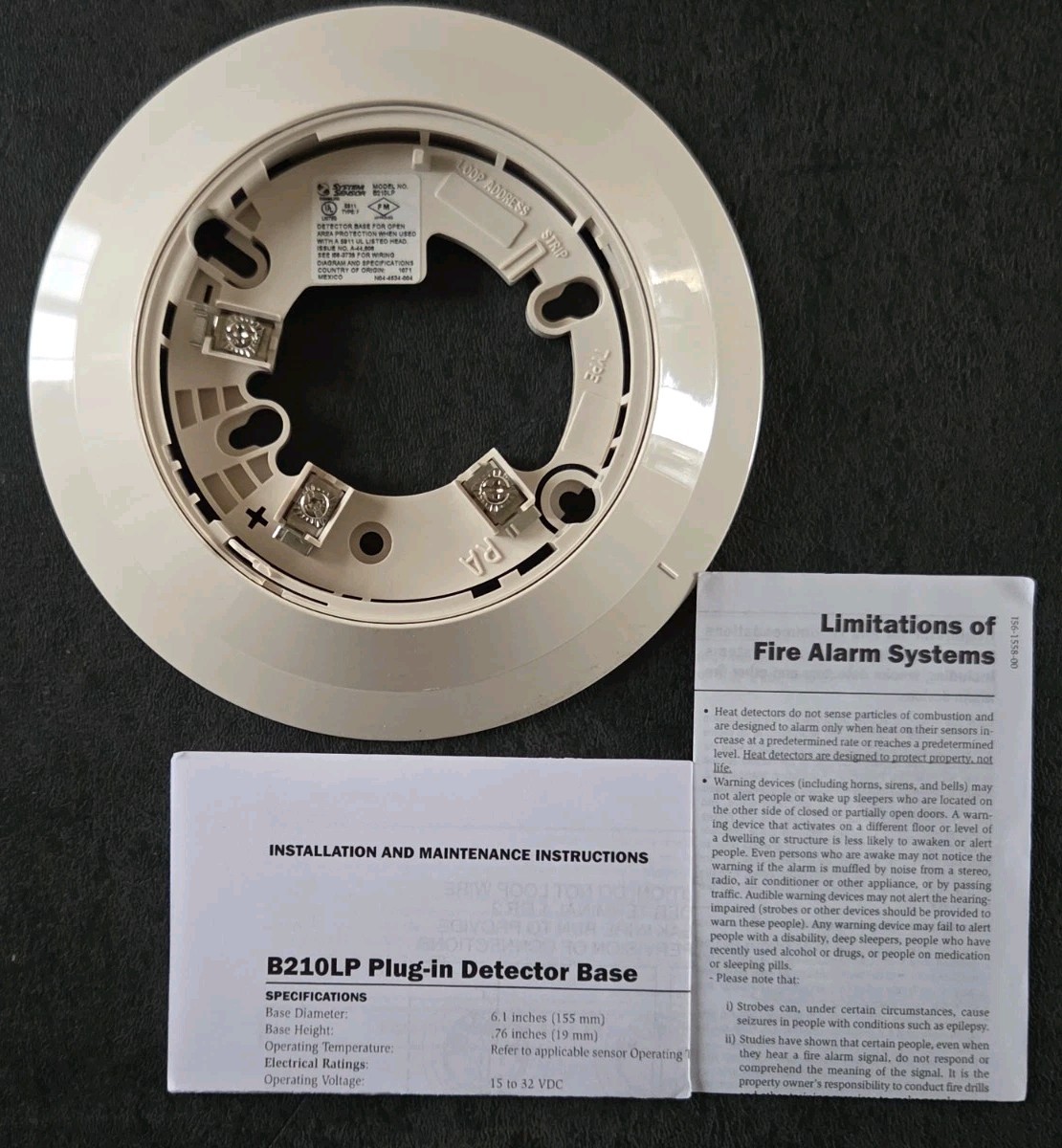 SYSTEM SENSOR B210LP 6" DETECTOR BASE - "IVORY" - BRAND NEW - 150 AVAILABLE