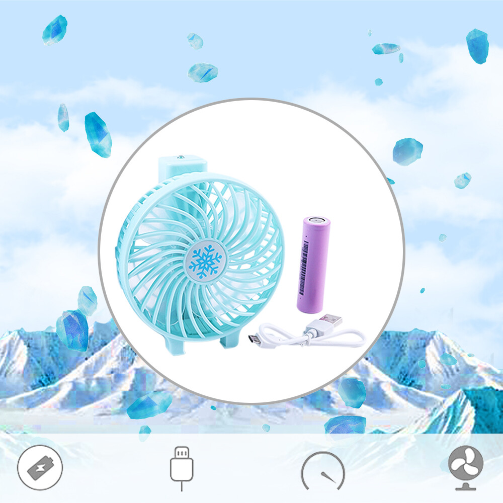 Portable Rechargeable Fan Mini Handy Fan Pocket Size Air Cooler USB w/ Battery