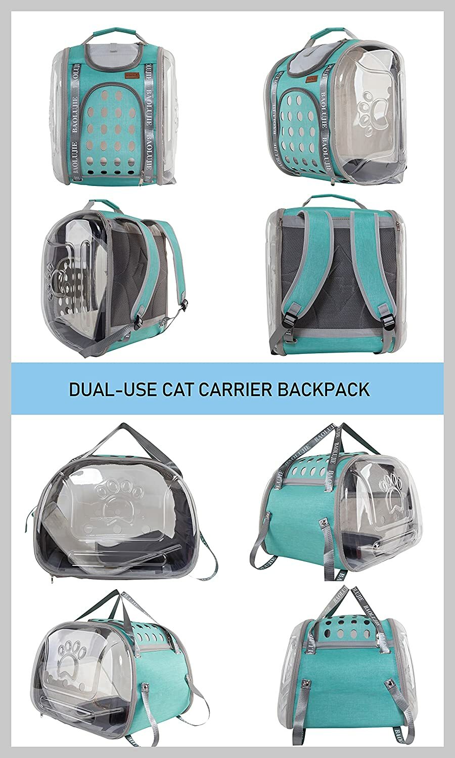 Pet Cat Dog Carrier Bag Backpack Travel Hiking Cat Handbag Folding Portable US