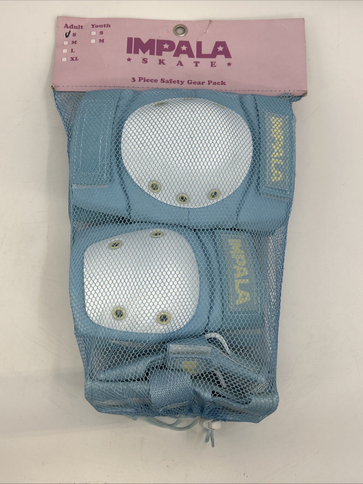 Impala Safety Gear Pack Adult SMALL Light Blue Knee Elbow Wrist Guards Skating