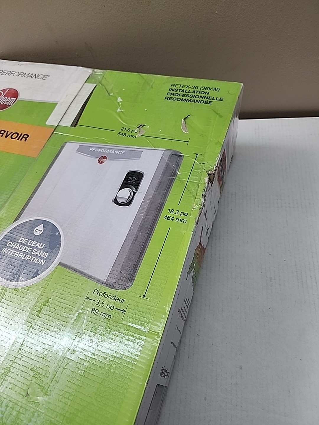 Rheem Performance 36 kW 240V Self-Modulating Electric Tankless Water Heater