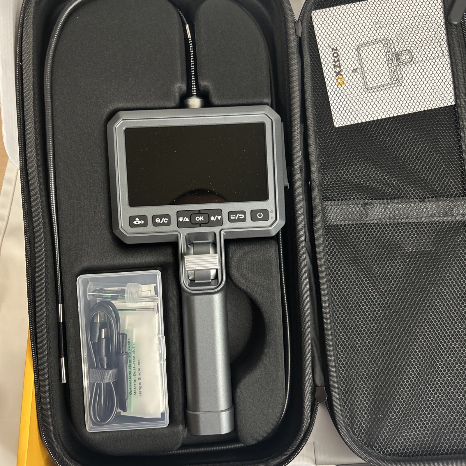 Dxztoz Dual-Lens Articulating Borescope, 6.5Mm Slim Probe, Two-Way 210°Rotate In