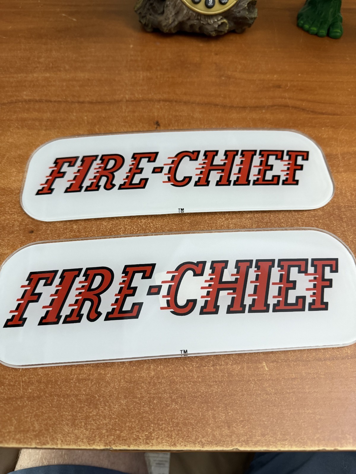 Fire chief gasoline Repro glass display 10 inch Advertising