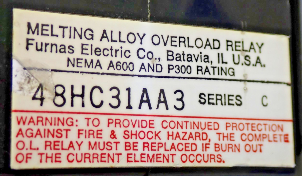 Furnas 14HP32AA Size 3 Starter 90 Amp 600VAC w/ 75D73251A Coil 120/240v S936