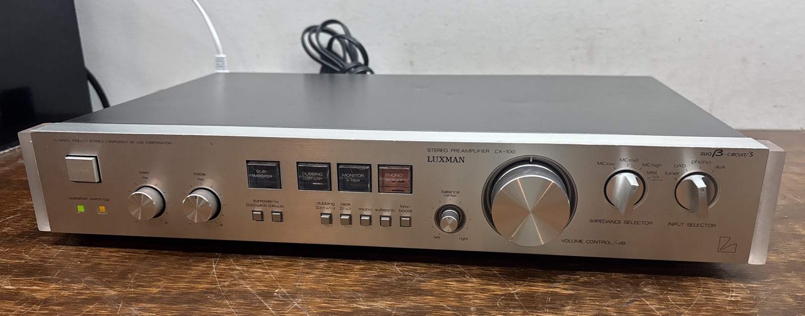 Luxman CX-100 Stereo Preamp -Recapped & Serviced & Custom Blue LED Sounds GREAT