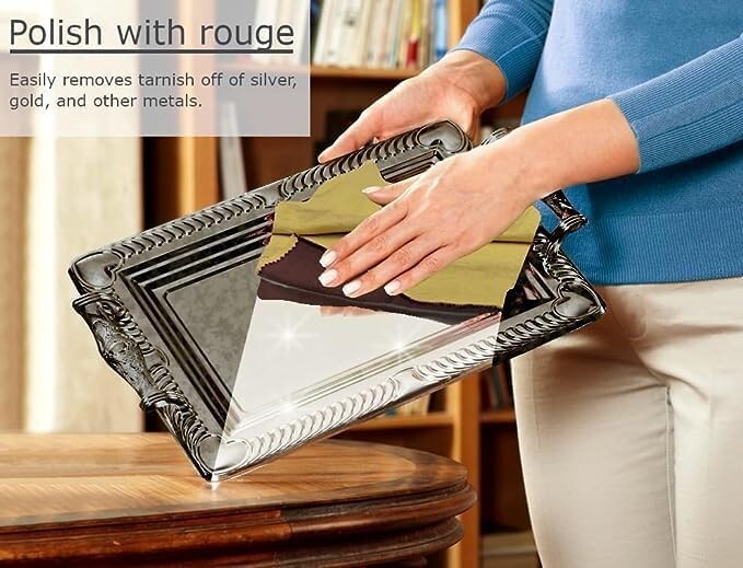 2/Pk 12" x 14" Jewelers Red Rouge Polishing Buffing Cloth For Jewelry Gold Brass