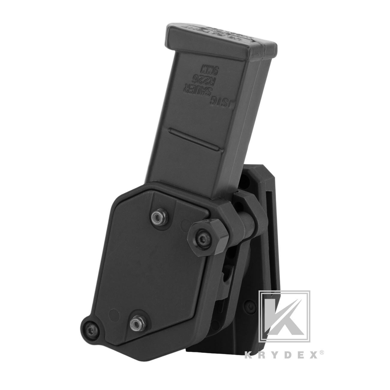 KRYDEX IPSC USPSA 3-Gun 4x Pistol Magazine Holsters Mag Pouches w/ Shooting Belt