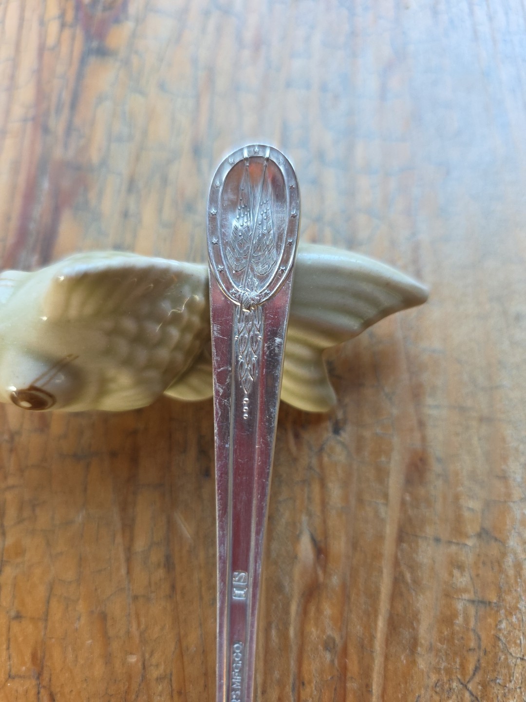 Vintage James Buchanan 1860 The Pony Express Silverplate Spoon Wm Rogers 6.5"