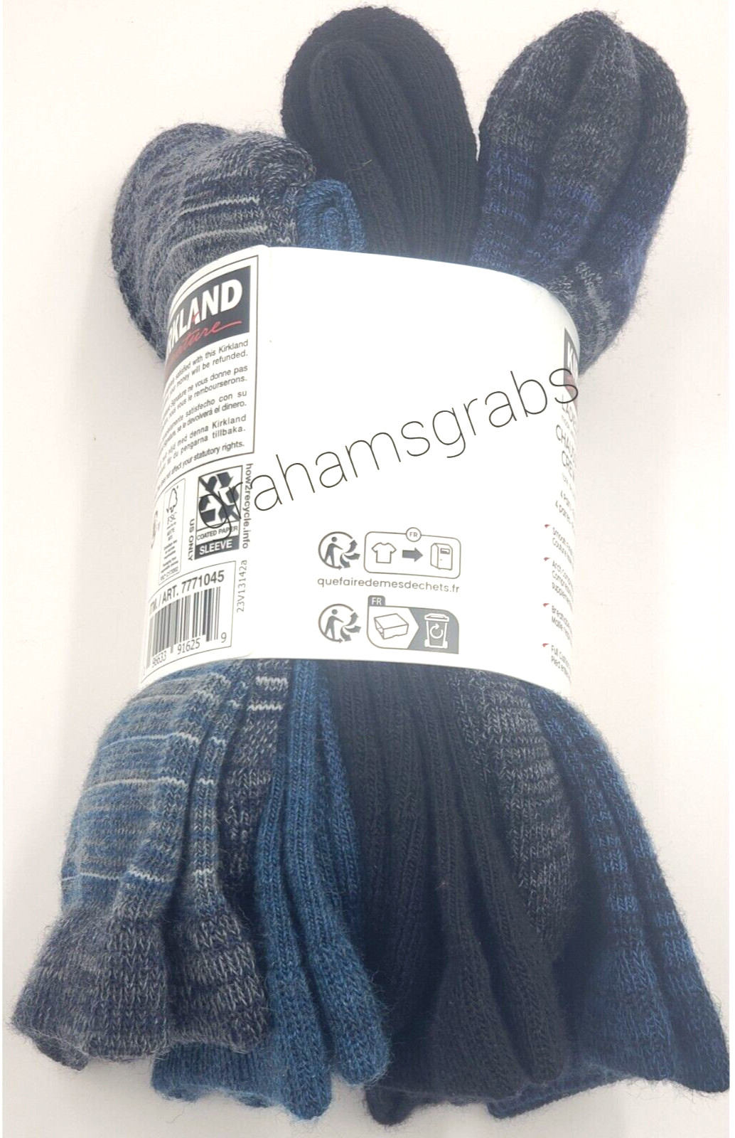 KIRKLAND LADIES WOMENS EXTRA FINE MERINO WOOL BLEND CREW SOCKS (4 PAIR) CHOICE!