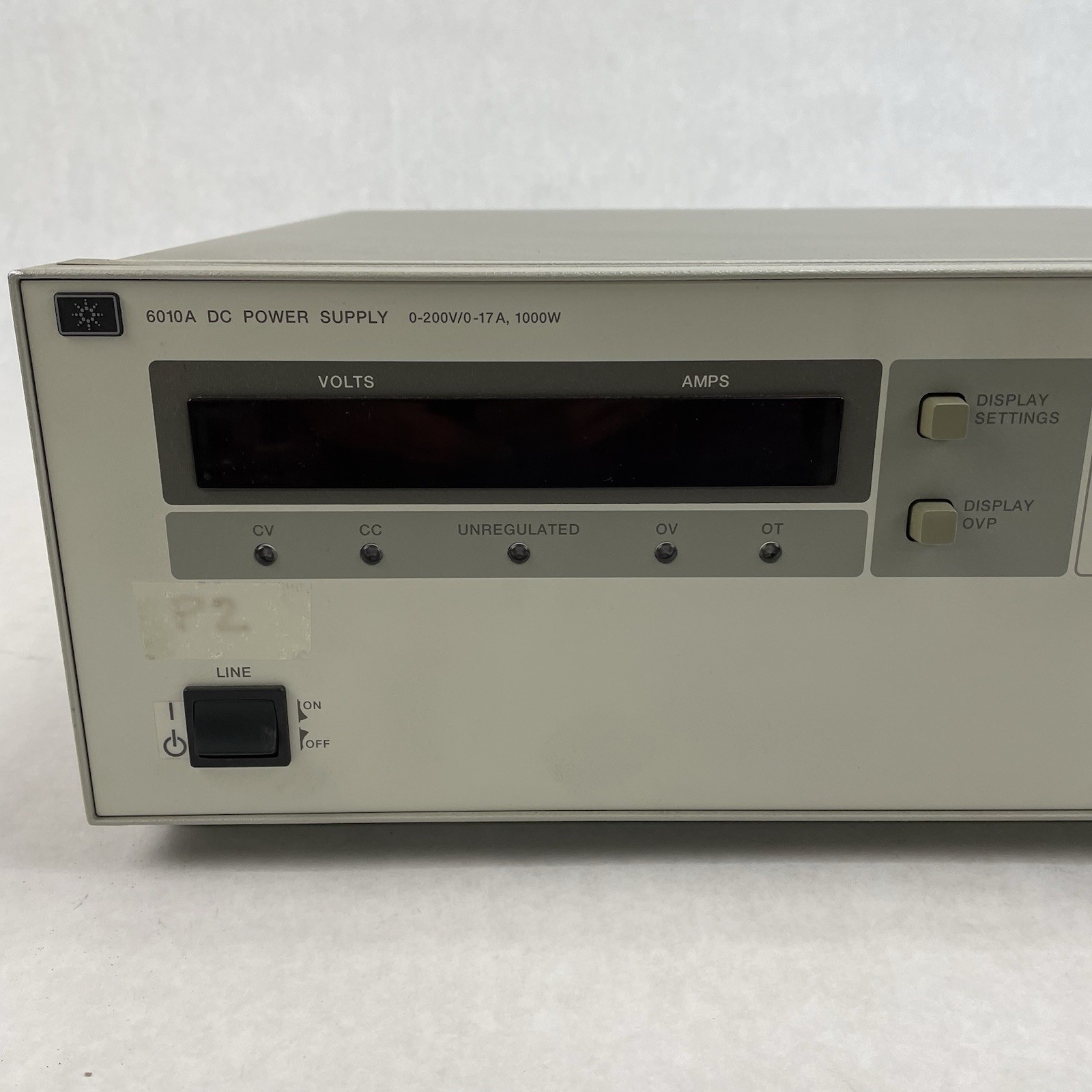 HP Agilent 6010A DC Power Supply 0-20V/0-120A 1000W Untested