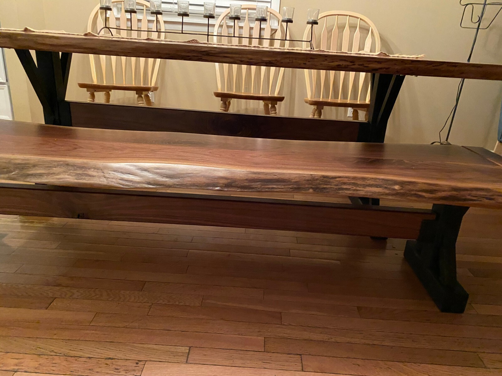 Made In America metal table legs, Farmhouse steel base, Metal table base