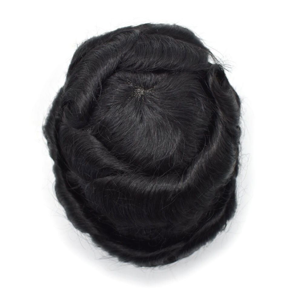 Swiss Lace Men Toupee HairpieceFull French Lace Hair Replacement System For Man