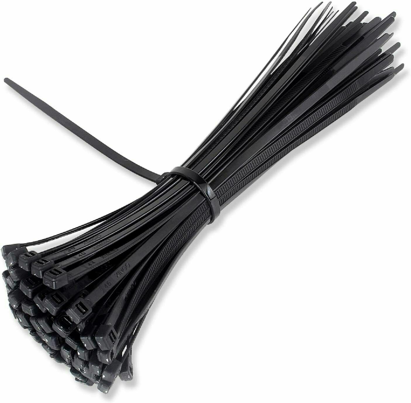100 Cable Zip Ties 12 Inch Long Cable Ties Heavy Duty Nylon Cord Black 50lb test