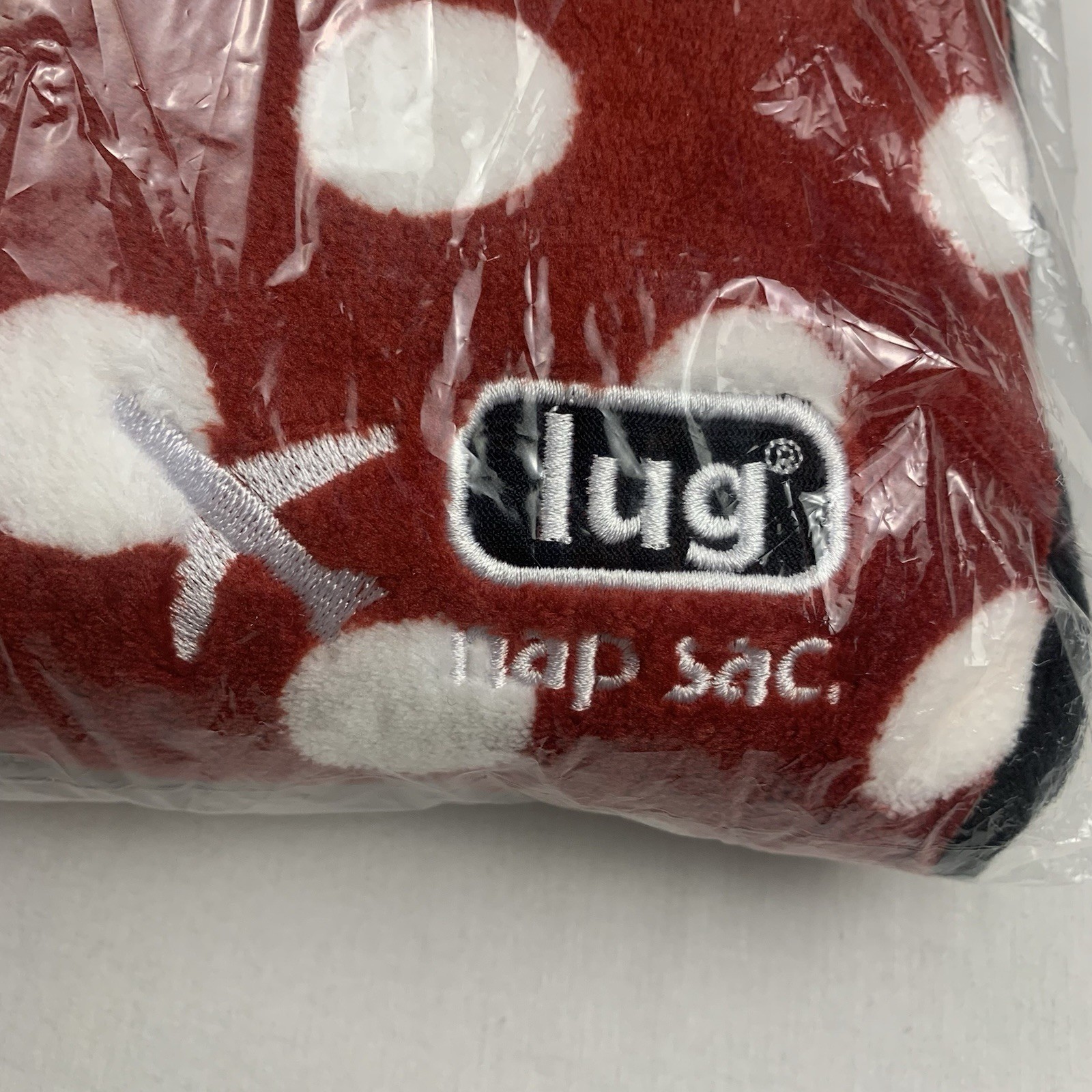 LUG Nap Sac Packable Travel Pillow Blanket Set Red White Polka Dot Minnie NEW