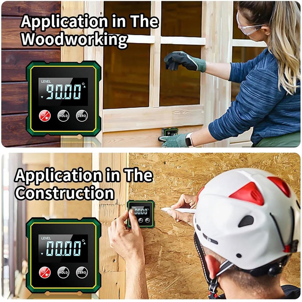 Digital Angle Finder W/ Laser Level Inclinometer Magnetic Angle Gauge Protractor