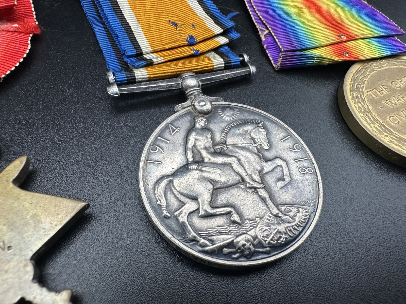 WW1 Star Medal Trio SS.106458 A.E.King STO.1.RN Stoker Royal Navy