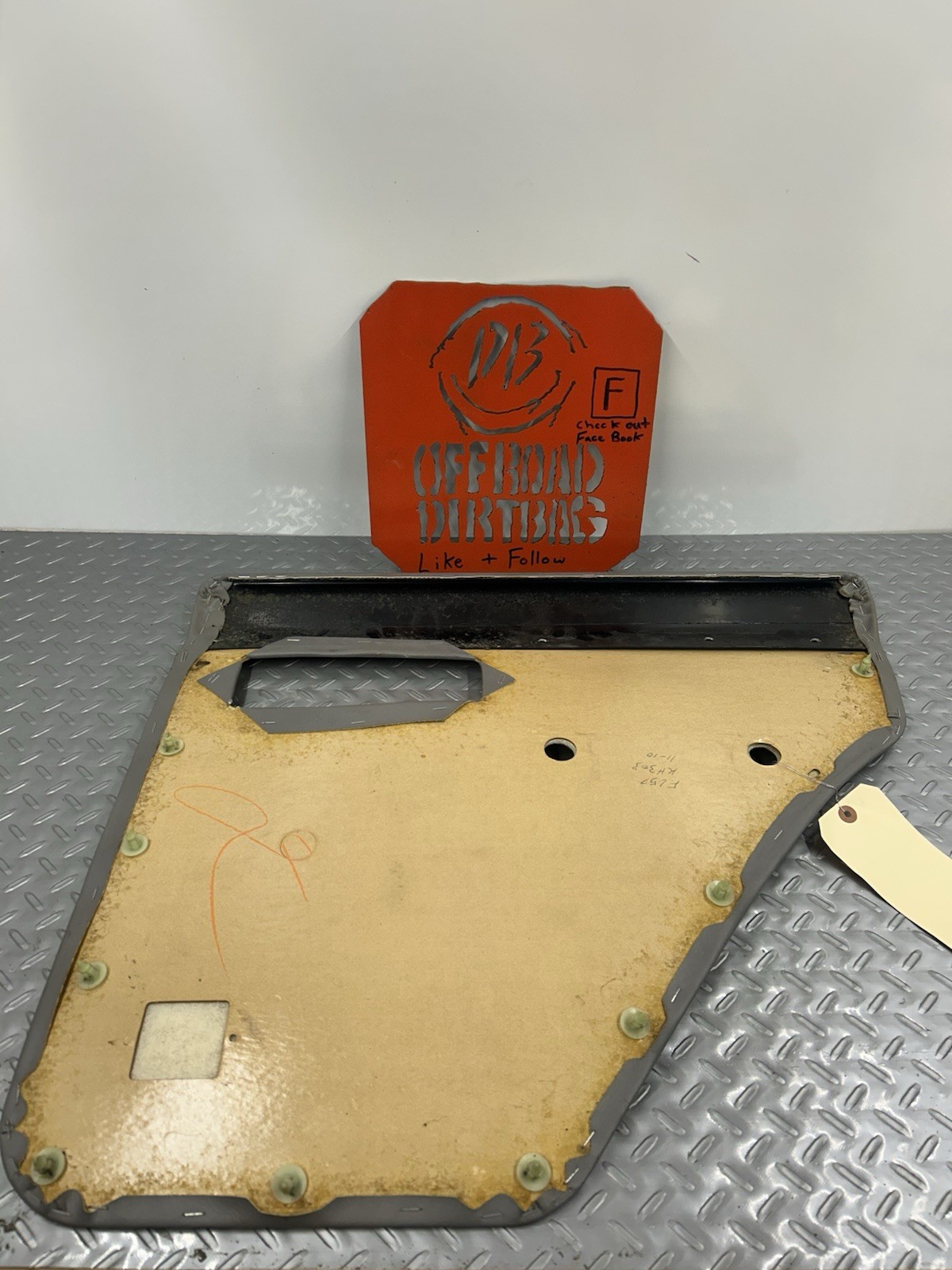 84-96 Jeep Cherokee XJ Rear Driver Side Door Panel Gray OEM