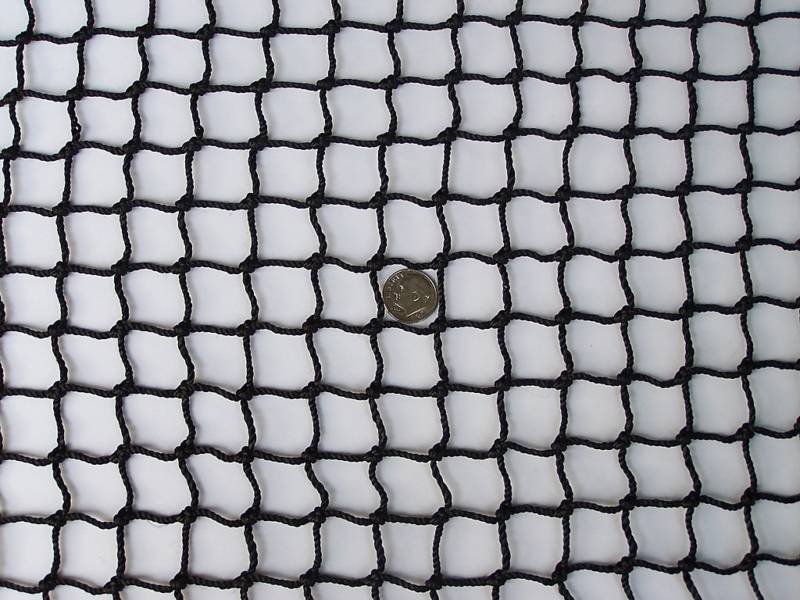Golf Hockey Impact Backstop Net Black Square 1" Nylon #18 Netting 10' x 2'