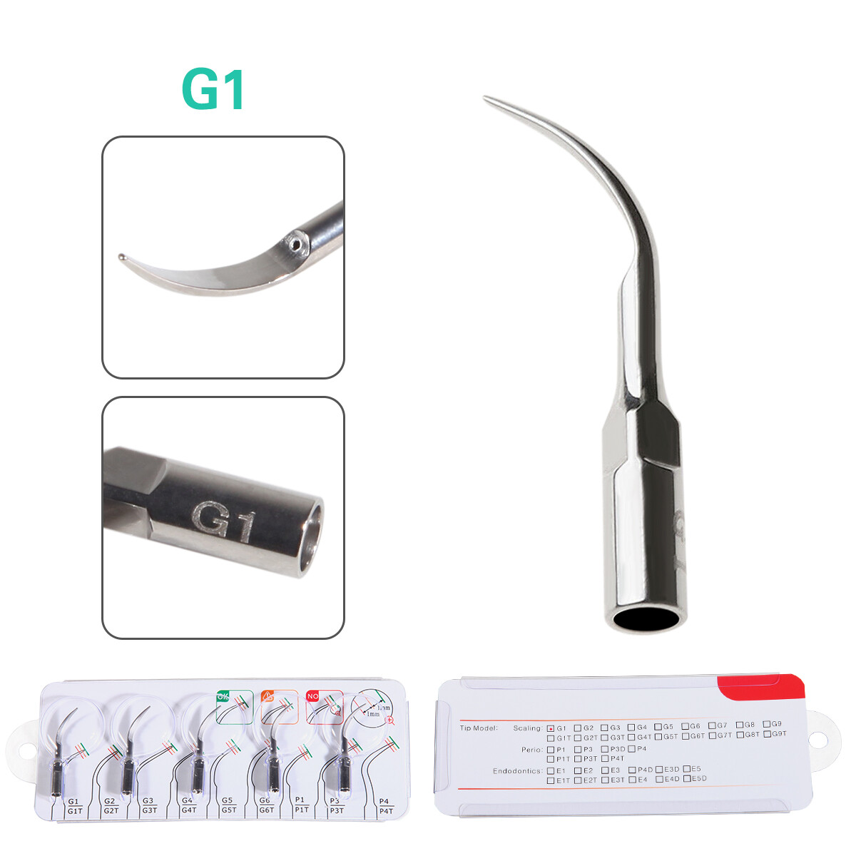 VRN Dental Ultrasonic Piezo Scaler LED Detachable Handpiece PH-1 / 5Tips for EMS