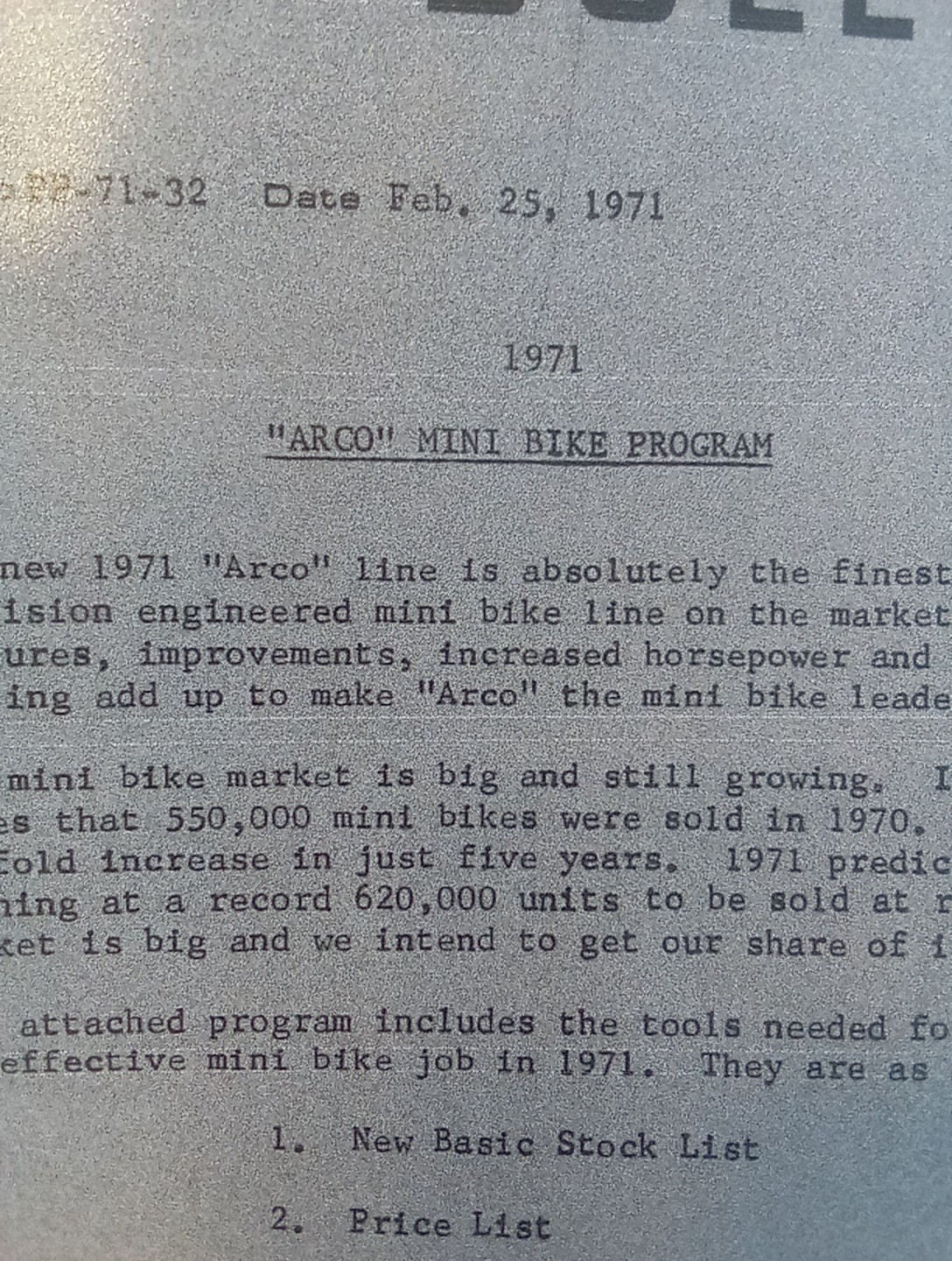 Vintage Alexander Reynolds Corp ARCO Mini Bike 16 Page Sales Brochure Reprint