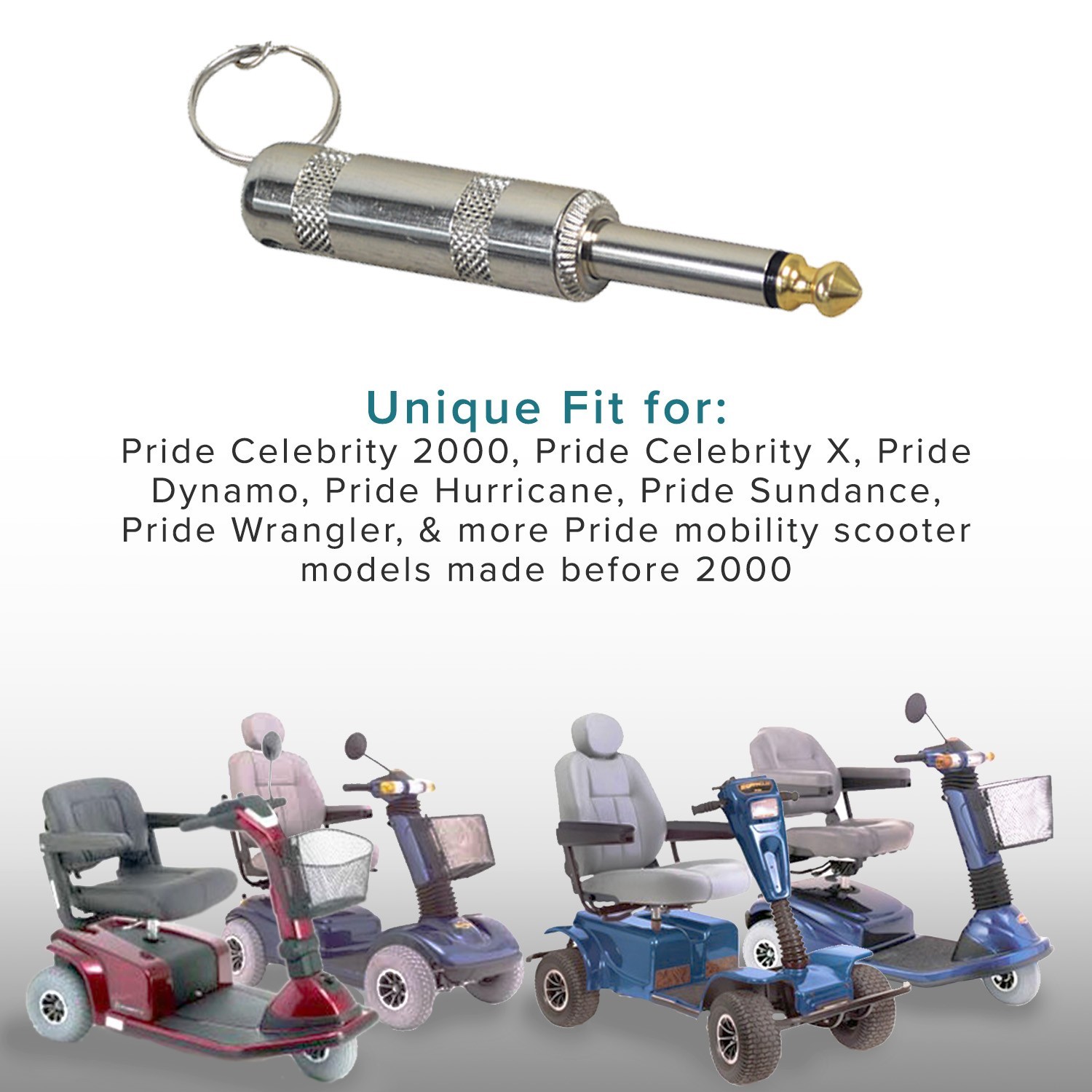 AlveyTech - Stereo Plug Key for Pride Mobility Scooters