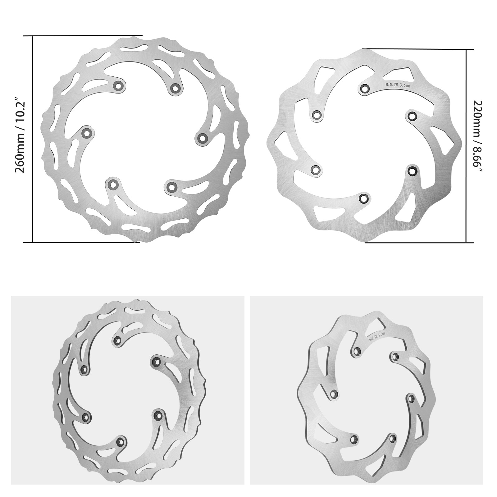 NICECNC Front Rear Brake Disc Rotor For KTM 125 250 300 350 450 EXC XCW SX XC F