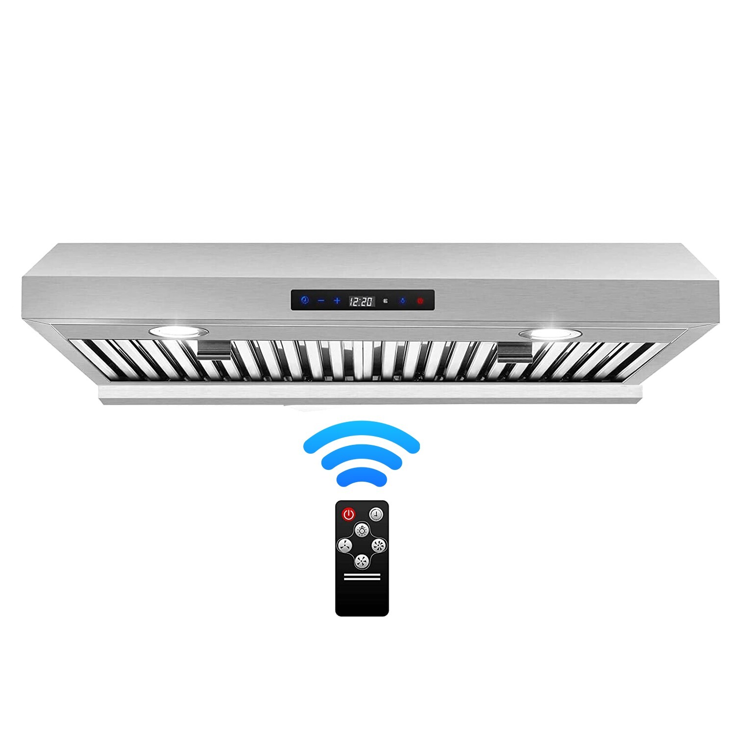 800CFM 30 inch Under Cabinet Range Hood 3-Speed Remote Touch Control w/LEDs New