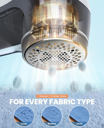 POPCHOSE Fabric Shaver, Lint Remover for Clothes, Electric Grayish White