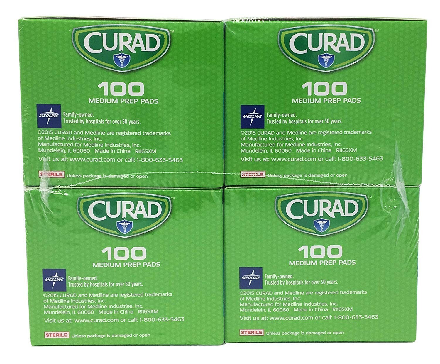 CURAD Alcohol Prep Pads, Medium Isopropyl Alcohol Wipes Individually Wrapped,New